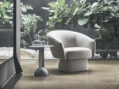 Bruno Fauteuil tapissé avec pieds en métal par Bonaldo avec base tapissée assortie à l'assise